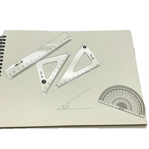 Maths geometry set 4pcs ruler - set,
