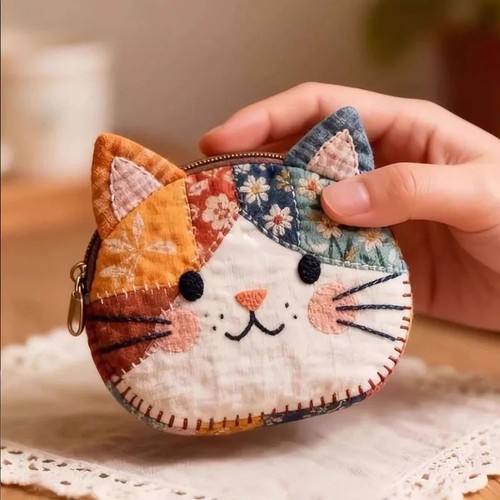 Cute cat coin purse - cat,