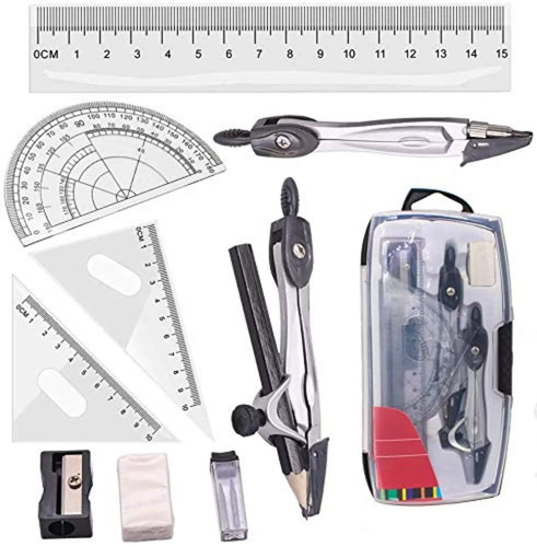 Geometry compass set - compass, 10pcs