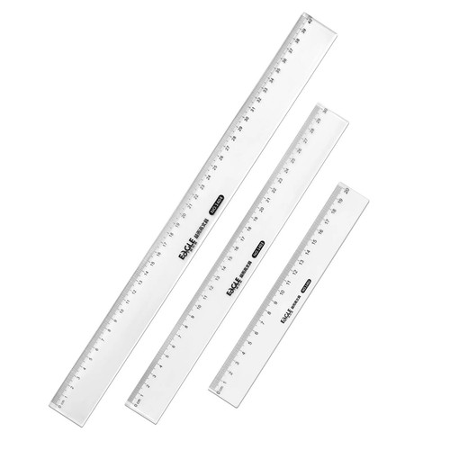 Transparent ruler set 3pcs - -,