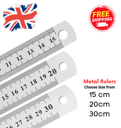 Double sided metal ruler - sided,