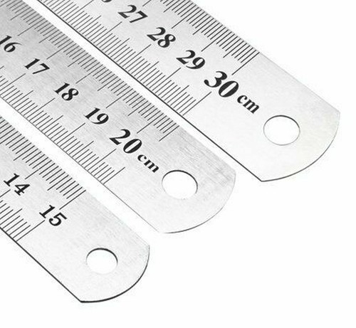 Double sided metal ruler - double,
