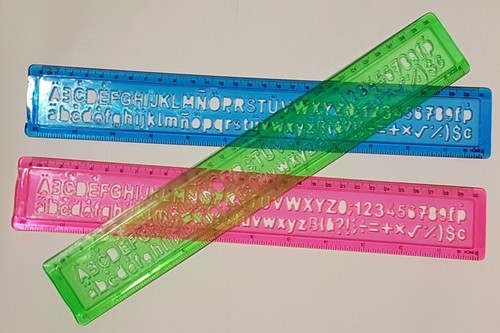 30cm ruler letter stencil - 12",