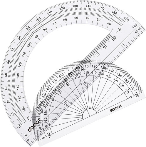 Piece clear protractor set - 2-piece,