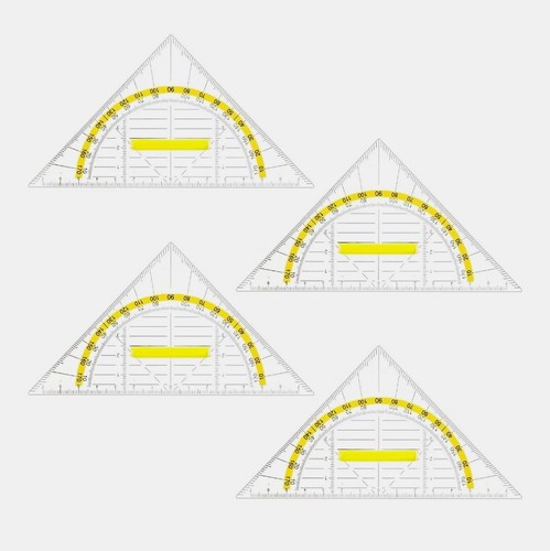 4pcs transparent triangle - 4pcs,